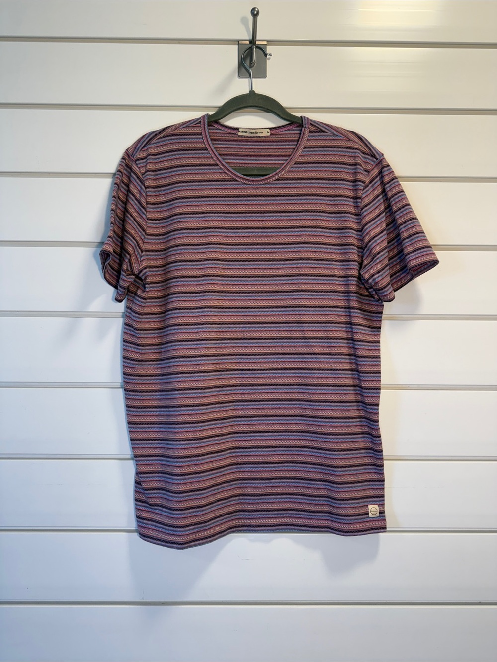 Marine Layer Purple Striped Short Sleeve Tee